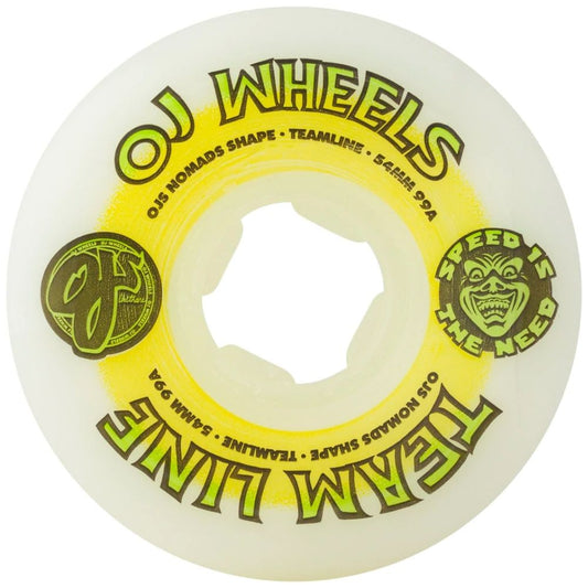 OJ Wheels - Team Line Original White/Yellow/Green 54mm 99a