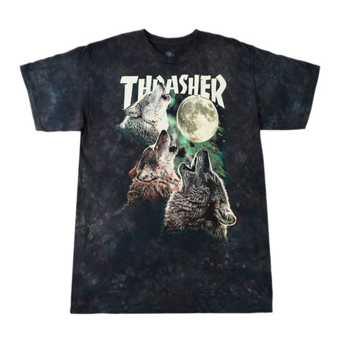 Thrasher T-Shirt Howling Wolves Black
