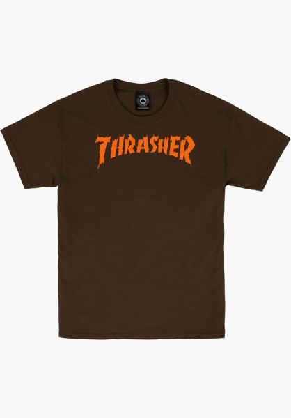 Thrasher Burn It Down Tee Brown