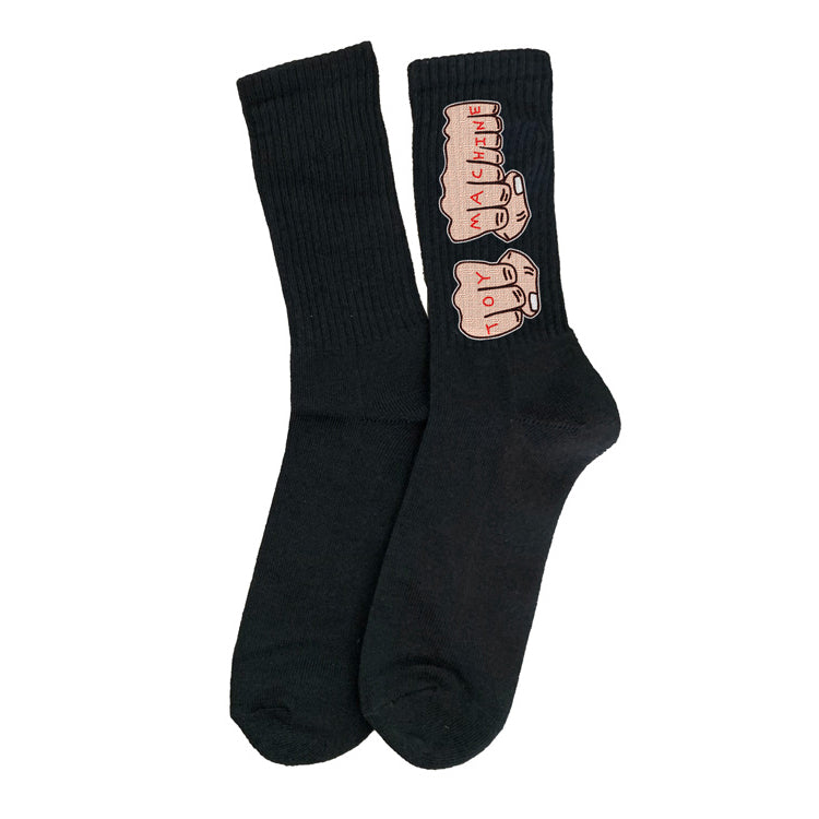 TOY MACHINE FISTS SOCK BLACK