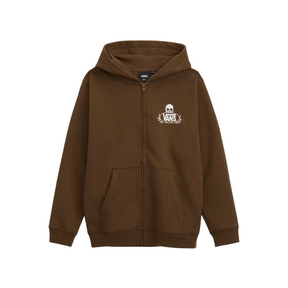 VANS Framework YOUTH PULLOVER ZIP HOODIE BOY Vintage Cocoa