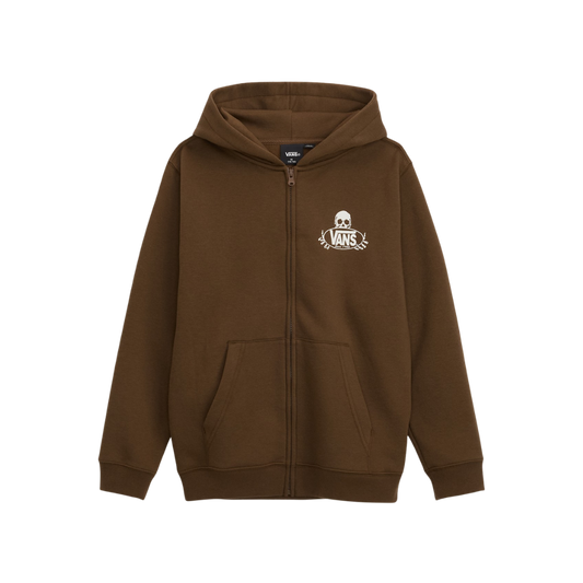 VANS Framework YOUTH PULLOVER ZIP HOODIE BOY Vintage Cocoa
