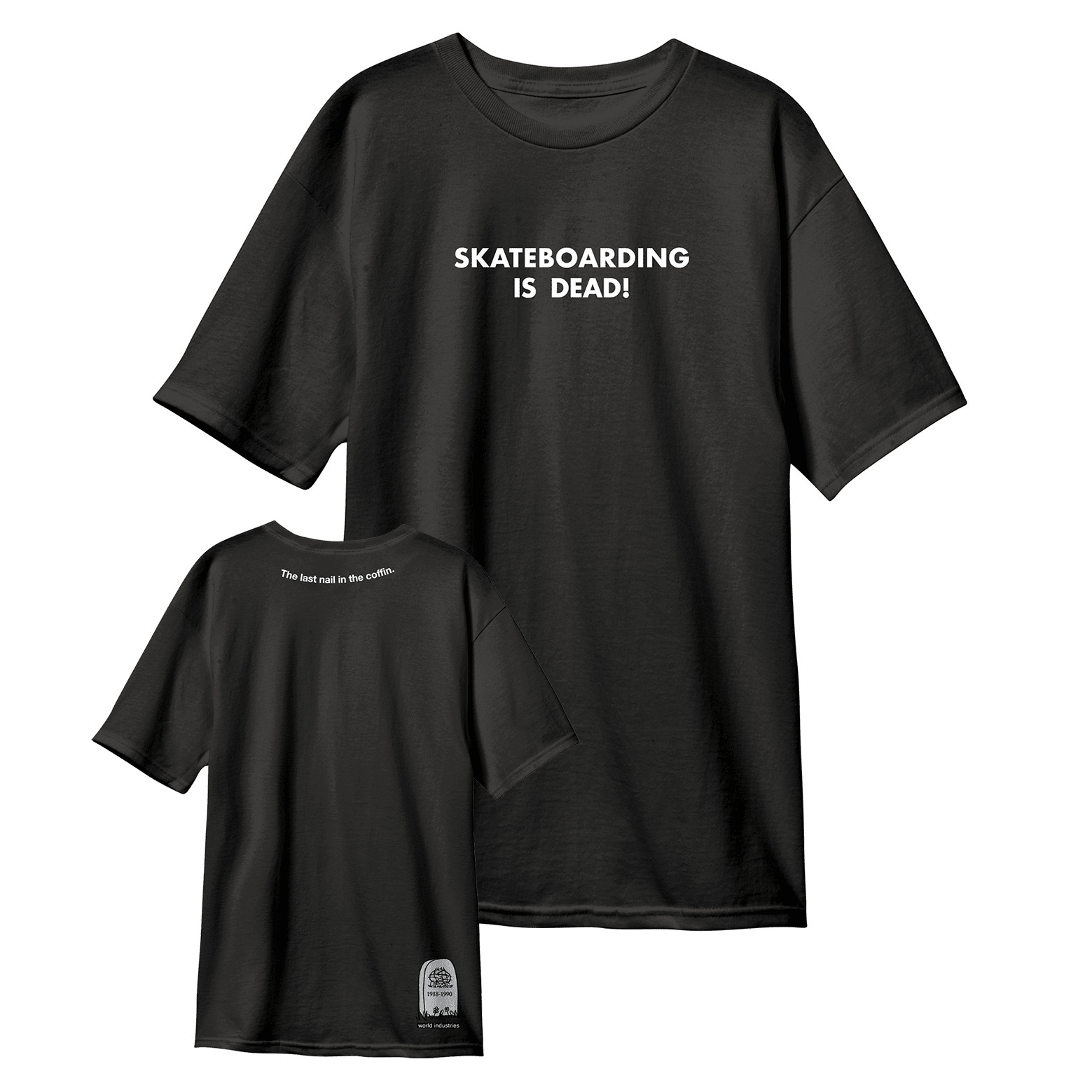 WORLD INDUSTRIES T-SHIRT SKATEBOARDING IS DEAD SS BLACK