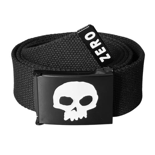 Zero Single Skull Web Belt Black/White OS