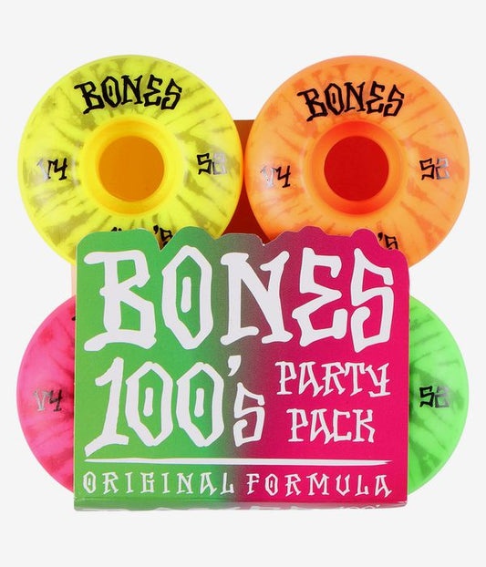 Bones Wheels V4 Wide 100’s OG Party Pack 52mm