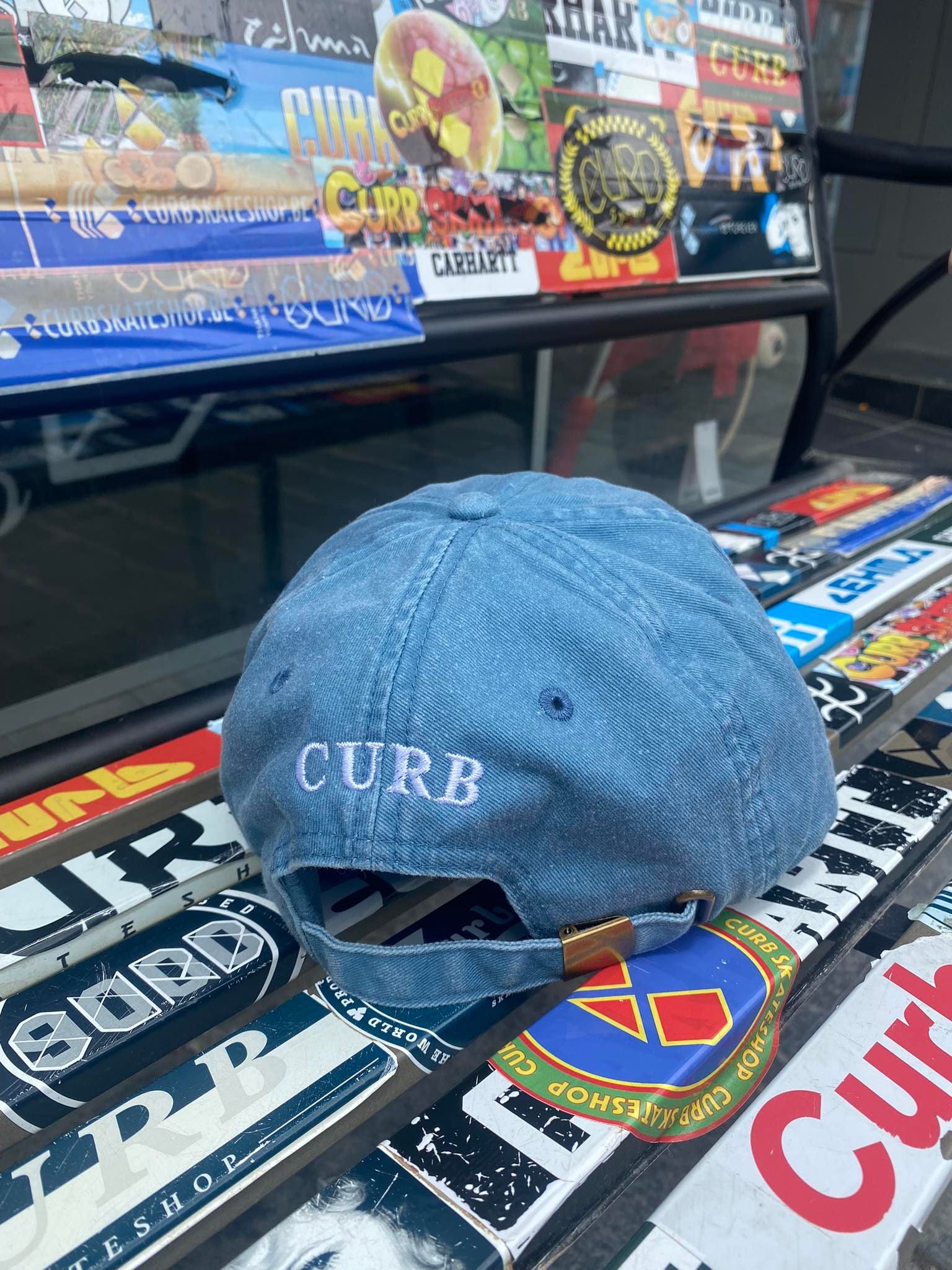 Curb Pac Logo Dad Cap Vintage Blue