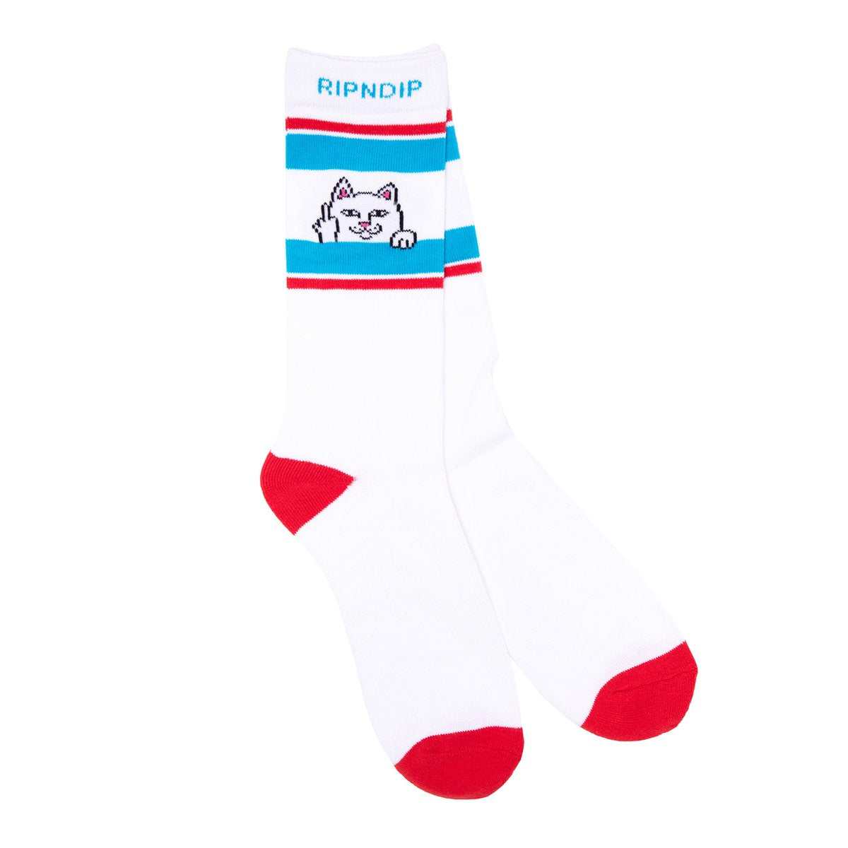 RipnDip Peeking Nermal Socks red/blue