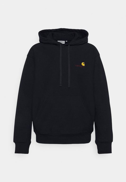 Carhartt Hooded American Script Sweat Asphalt/Gold