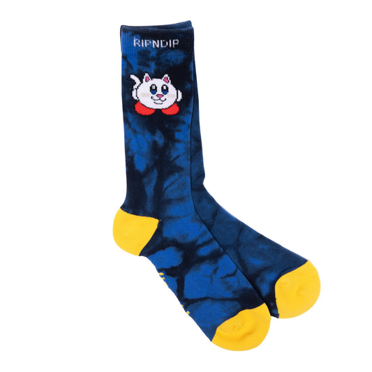 RipnDip Peeking Nermby Socks Blue lightning