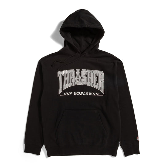 Huf x Thrasher - Bayview Hood Black