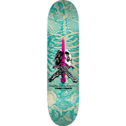 Powell Peralta Skull and Sword Blue Green 8.25