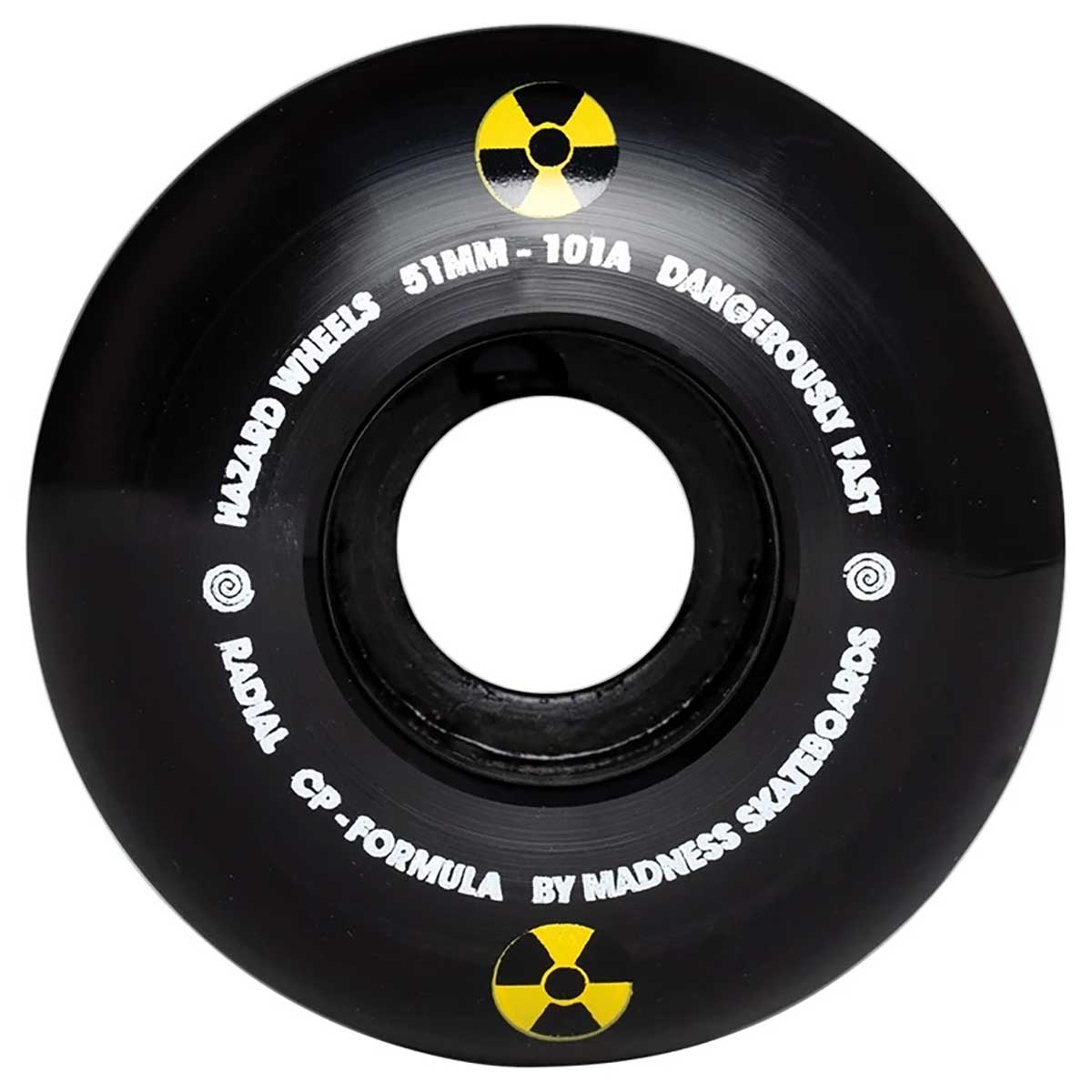 Hazard Wheels Swirl CP Radial Black 53mm 101a