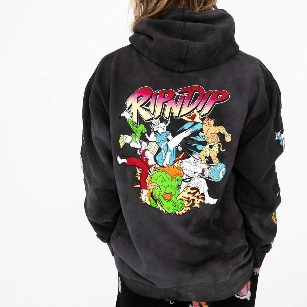 Ripndip Nerm Fighter Hoodie Black Lightning Wash