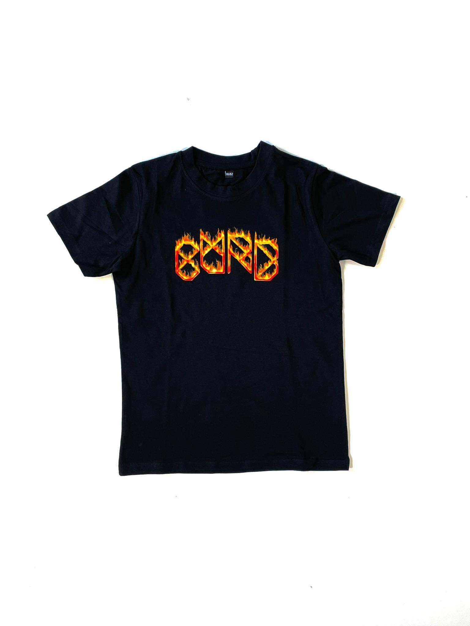 Curb Classic Flame Tee Black Youth