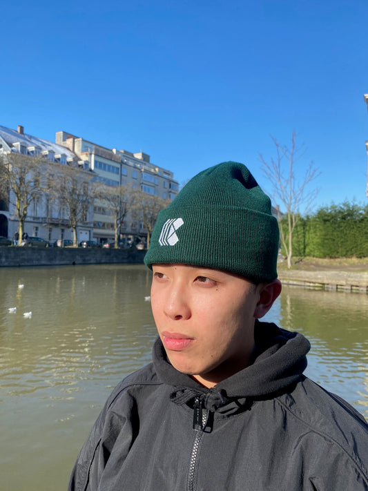 Curb Race Beanie Dark Green