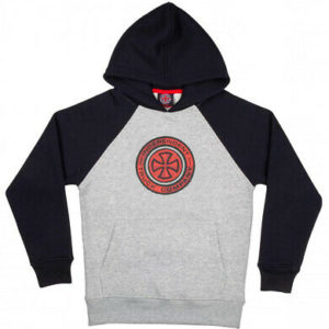 Independent Youth Target Raglan Hood Black/Grey