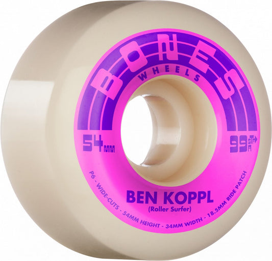 Bones Ben Koppl Rollersurfer 54mm V6 Widecut 99A