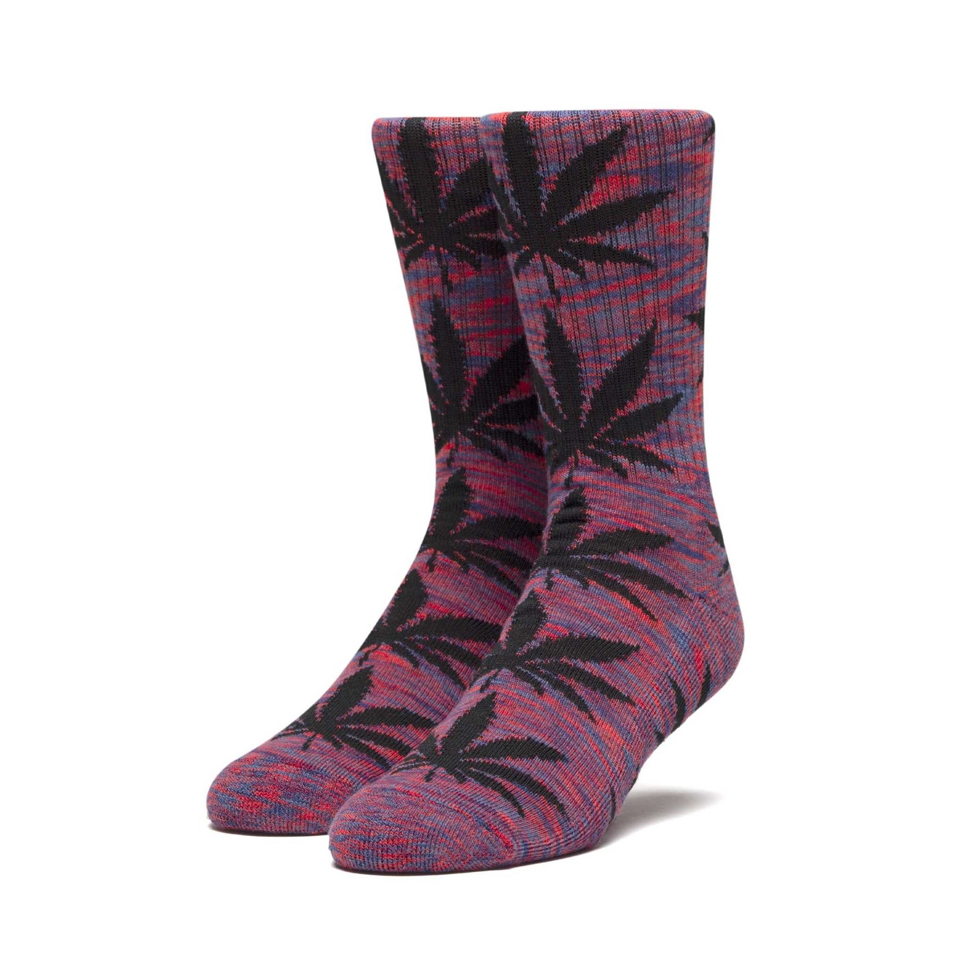 Huf Plantlife Melange Leaves Socks Cyber Red