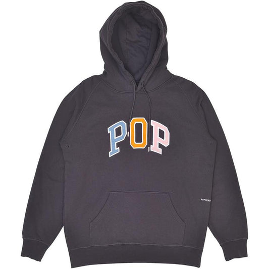 Pop Trading Company Hooded Sweat Arch Anthracite