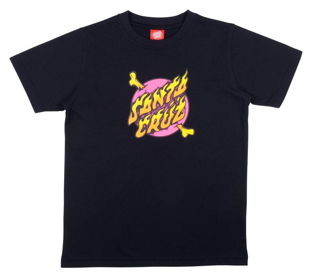 Santa Cruz Youth Crossbone Tee Black