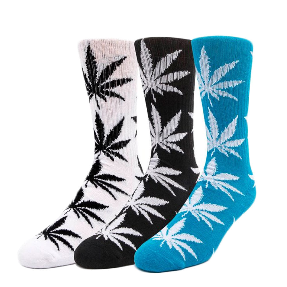 Huf 3 Pair Essential Plantlife Socks Black/White/Marina
