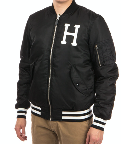 Huf Reversible Bomber Jacket Black/Camo