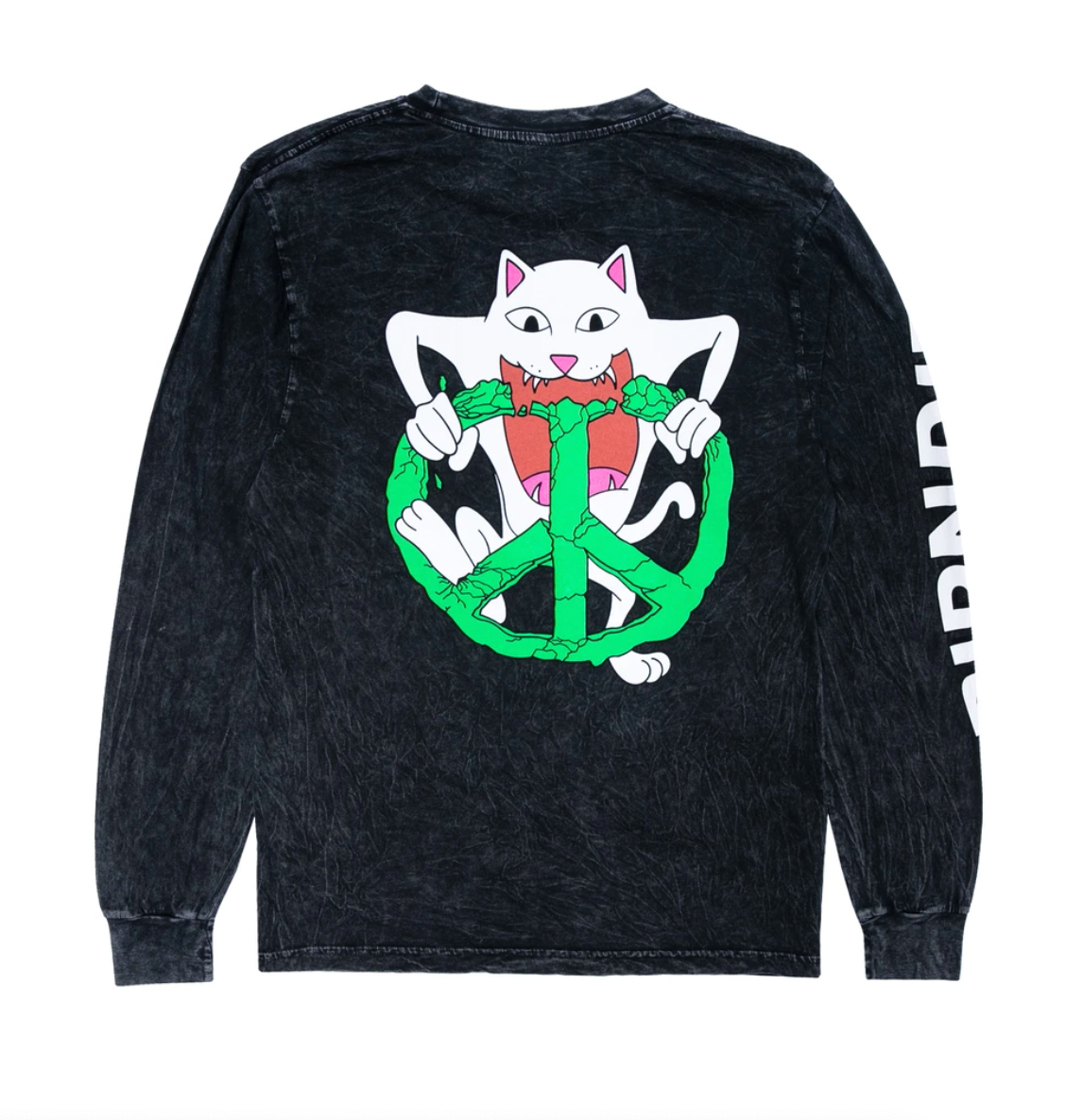 Ripndip Peace No Love Longsleeve Black Mineral Wash