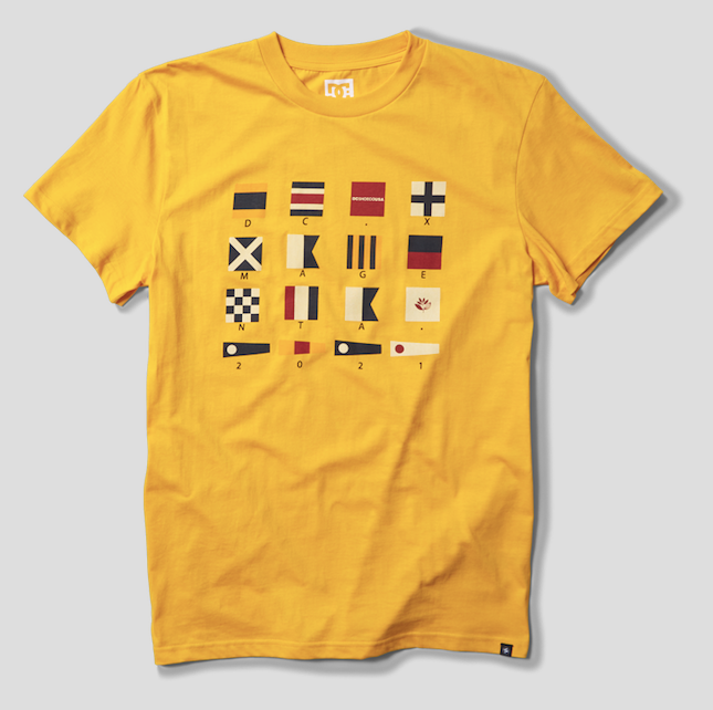 DC x Magenta Flags Tee Yellow