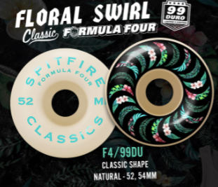 Spitfire F4 Classic Shape 99a 52mm Floral Swirl