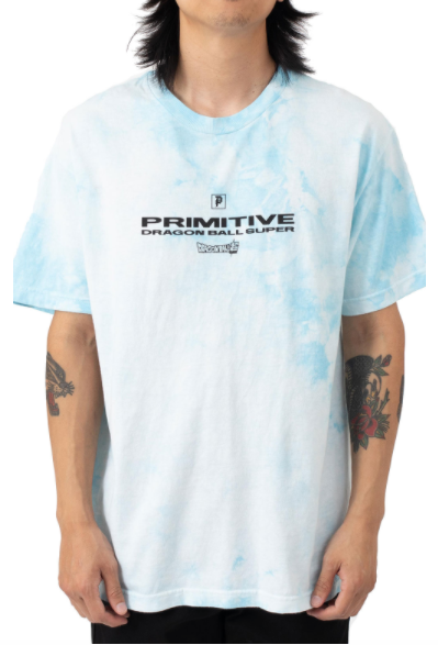 Primitive Goku Vs. Jiren Survival Washed Tee Light Blue