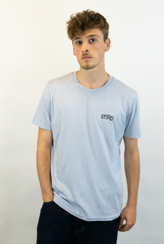 Curb Classic Logo Embroidery Tee Serene Blue