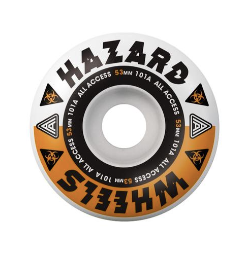 Hazard Wheels Melt Down Orange/White 53mm 101a