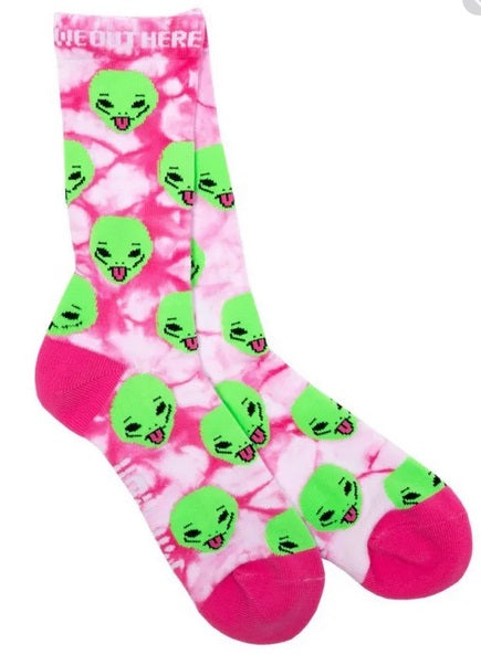 RipnDip We Out Here Socks Pink Lightning Wash