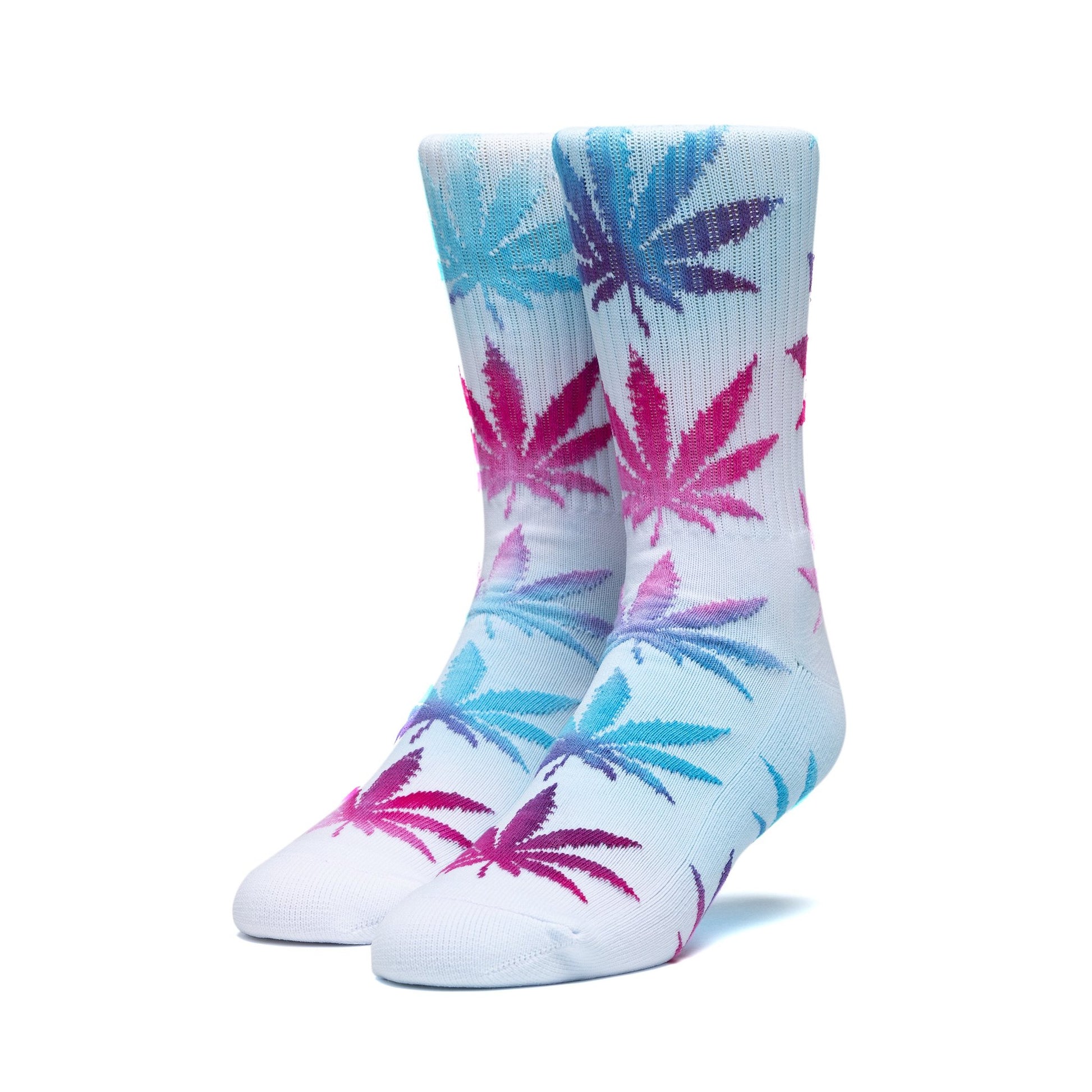 Huf Tie Dye Leaves Plantlife Socks White