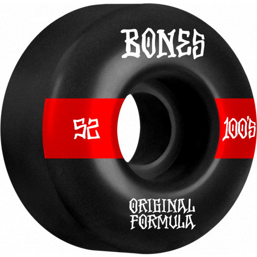 Bones Wheels 100’s OG Formula Black 52mm #14