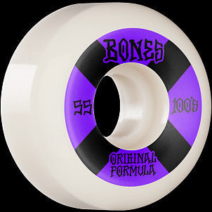 Bones Wheels V5 Sidecut 100’s OG Formula White 55mm #4