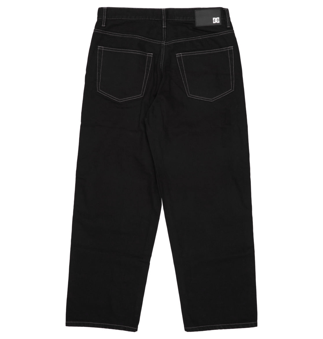 DC Worker Baggy Pants Black White Seams