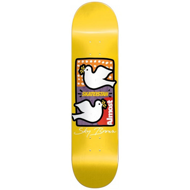Almost Sky Brown Skateistan Double Doves Yellow 8.0