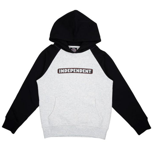 Independent Bar Youth Hood Heather Grey Black