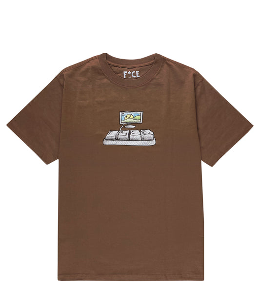 F*CE KEYBOARD TEE LIGHT BROWN