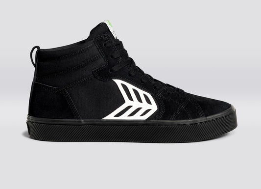 Cariuma - Catiba High Pro Black Suede Canvas Ivory
