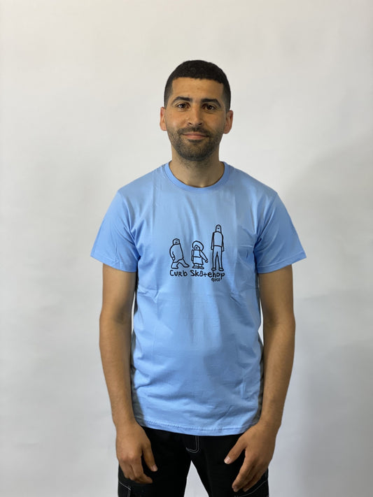 Curb x Gonz Family Tee Baby Blue
