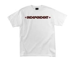 Independent Bar Cross Tee White