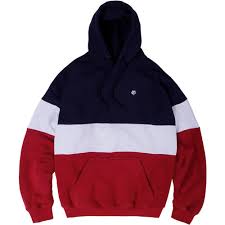 Magenta Brodé Hoodie Tricolor Navy/Ash/Burgundy