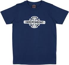Independent Vintage Cross Youth Tee Navy