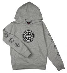 Independent Youth Truck Co Sleeve Hood Heather Grey