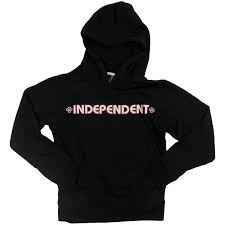 Independent Bar Cross Youth Hood Black