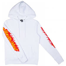 Santa Cruz Women Flame Dot Hood White