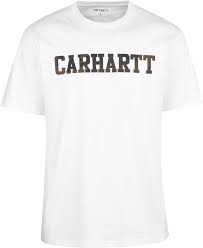 Carhartt College T-shirt White / Camo Evergreen
