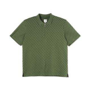 Polar Zip Pique Shirt Hunter Green